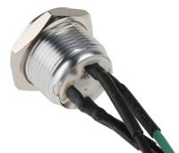 175-8524 RS PRO Illuminated Push Button Switch, Momentary, Panel Mount, 16mm Cutout, SPST, Red LED, 36V dc, IP67