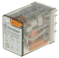 553281100040 Finder Plug In Power Relay, 110V ac Coil, 10A Switching Current, DPDT