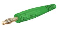 649195-25 Staubli Green Male Banana Plug, 4 mm Connector, Screw Termination, 32A, 30 V, 60V dc, Nickel Plating