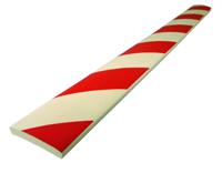 pu5020rb Viso Red, White Wall Protector 750mm x 60mm