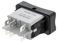 kg472a2xxa21xx APEM DPDT, (On)-Off-(On) Rocker Switch Panel Mount