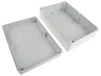 186-2265 RS PRO Grey ABS Enclosure, IP65, IK09, Grey Lid, 283 x 193.2 x 96.7mm