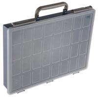 136204 Raaco 32 Cell Black, Transparent PP, Adjustable Compartment Box, 57mm x 338mm x 261mm