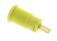 233000-24 Staubli Yellow Female Banana Socket, 4 mm Connector, Tab Termination, 24A, 1000V, Gold Plating