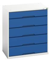 1692511711 Bott 5 Cabinet, Steel, 900mm x 800mm x 550mm, Blue, Light Grey