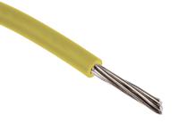 874-0416 RS PRO Yellow 0.13mm² Hook Up Wire, 26 AWG, 7/0.16 mm, 100m, PVC Insulation
