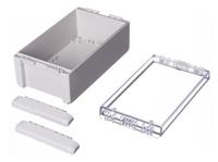 96025235-b-221309-pc-v0-g-7035 Bopla Bocube Series Light Grey Polycarbonate V0 Enclosure, IP66, IP68, IK07, Transparent Lid, 231 x 125 x 90mm