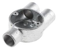 763-9191 RS PRO Y Box, Conduit Fitting, 25mm Nominal Size, Steel