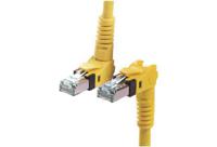 09488585745010 HARTINGVARIOBOOT, 1m Cat6a, Yellow RJ45 to Male RJ45 Male, S/FTP Shielded, Terminated PUR Sheath