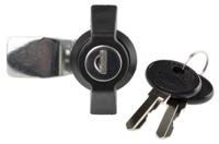146-1794 RS PRO Black Cabinet Lock, 8.5mm Panel-to-Tongue, 22.2 x 20.2mm Cutout, Key Unlock