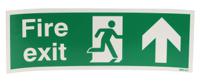 763-1939 Vinyl FIRE EXIT, Fire Exit, English, Exit Sign