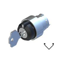 238-3929 RS PRO 2-position Key Switch Head, Maintained, 22.5mm Cutout