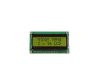 mc21605h6w-sptly33-v2 Midas MC21605H6W-SPTLY3.3-V2 Alphanumeric LCD Display, 2 Rows by 16 Characters