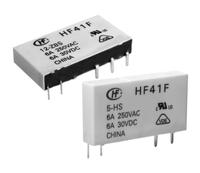 hf41f24-zs Hongfa Europe GMBH PCB Mount Power Relay, 24V dc Coil, 6A Switching Current, SPDT