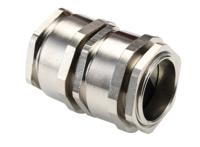 52107350-52103040 Lapp SKINDICHT Series Metallic Nickel Plated Brass Cable Gland, M32 Thread, 4mm min., 11.5mm max., IP54