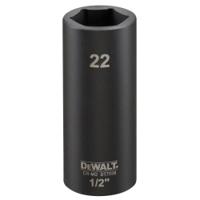 dt7556-qz DeWALT 22mm, 1/2 Drive Impact Socket, 78 mm length