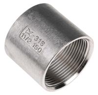 499-3142 RS PRO Stainless Steel Pipe Fitting Socket, Female G 1-1/2in x Female G 1-1/2in