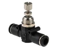 176-1890 RS PRO Tube Flow Regulator, Push In 8mm Tube Inlet Port x Push In 8mm Tube Outlet Port