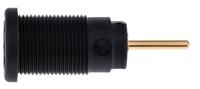 972359100 Hirschmann Test & Measurement Black Female Banana Socket, 4 mm Connector, Solder Termination, 24A, 1000V ac/dc, Gold