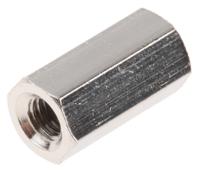 htsb-m3-10-5-1 Essentra Threaded Standoff, M3 Thread, 10mm Body, Brass, Female/Female