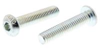 822-9167 RS PRO Bright Zinc Plated Steel Hex Socket Button Screw, ISO 7380, M4 x 20mm