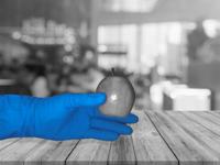 91-m Polyco Healthline Blue Nitrile Disposable Gloves, Size M, 24 per Pack