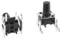 sttskhhlq Alps Alpine Black Keyboard Switch, SPST 50 mA @ 12 V dc 5.8mm Snap-In