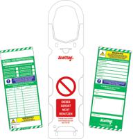 scaf-de-stsh-a Brady Red on White Safety Scaffolding Tag, German Language, 1 per Pack