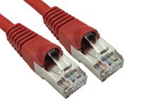 251-5192 RS PRO, 2m Cat6a, Red RJ45 to Male RJ45 Male, S/FTP Shielded, Terminated LSZH Sheath