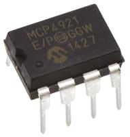 mcp4921-ep Microchip, DAC 12 bit- 1%FSR Serial (SPI/Microwire), 8-Pin PDIP