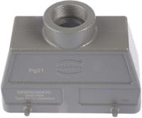 09300240420 HARTING Han B Heavy Duty Power Connector Hood, PG21 Thread, Top Entry