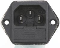 fn261-4-06 Schaffner 4A, 250 V ac Male Panel Mount IEC Filter FN261-4-06, Faston 1 Fuse