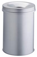 330610 Durable Safe 30L Grey Steel Waste Bin