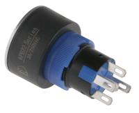 175-8303 RS PRO Illuminated Push Button Switch, Momentary, Panel Mount, 22.2mm Cutout, SPDT, Red LED, 250V ac, IP65