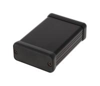 1455c802bk Hammond 1455 Series Black Aluminium Enclosure, IP54, Black Lid, 80 x 54 x 23mm