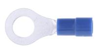 613-9328 RS PRO Insulated Ring Terminal, M6 Stud Size, 1.5mm² to 2.5mm² Wire Size, Blue