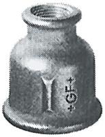770240232 Georg Fischer Galvanised Malleable Iron Fitting Reducer Socket, Female BSPP 1-1/2in to Female BSPP 1in
