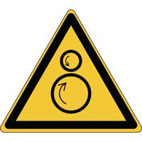 830020 Brady Self-Adhesive Machinery Hazard Hazard Warning Sign