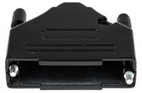 mhdtzk25-bk-ra-pc-bk-k MH Connectors MHDTZK-BK Series Zinc D Sub Backshell, 25 Way, Strain Relief