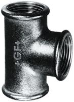 770130209 Georg Fischer Galvanised Malleable Iron Fitting Tee, Female BSPP 2in to Female BSPP 2in to Female BSPP 2in