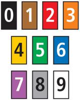 561-00100-wic0-0-9-pa66-special HellermannTyton WIC0 Cable Markers, assorted colours, Pre-printed "0 → 9", 2 → 2.8mm Cable, 561-00100