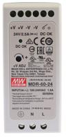 mdr-60-24 MEAN WELL MDR Switched Mode DIN Rail Power Supply, 85 → 264V ac ac Input, 24V dc dc Output, 2.5A Output, 60W