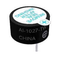 ai-1027-twt-3v-r PUI Audio 80dB(A) Through Hole Continuous Internal Magnetic Buzzer Component, 9.5 x 9.5 x 9.5mm, 2V dc Min, 5V dc Max