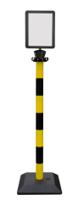 ppca4nj Viso Black & Yellow Plastic Barrier Post