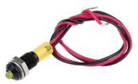 722-7883 RS PRO Yellow Panel Mount Indicator, 24V dc, 6mm Mounting Hole Size, Lead Wires Termination, IP67
