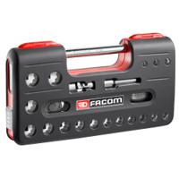 s360dbox112 Facom 21-Piece Metric 1/2 in Standard Socket Set with Ratchet, 12 point