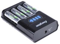 7638900307214 Energizer 1hr Charger Battery Charger For NiMH AA, AAA with UK plug, Batteries Included