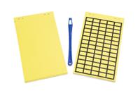 598-12427-tag124b-270-ye-270-ye HellermannTyton HELASIGN Rubber Adhesive Cable Marker, Yellow, 598-12427 TAG124B-270-YE-270-YE