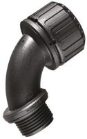 xf16m16c90 Adaptaflex 90° Elbow, Conduit Fitting, 16mm Nominal Size, M16, Nylon 66, Black IP65 rating