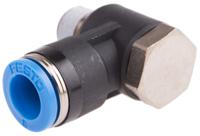 qslv-18-8 Festo QS Series Elbow Threaded Adaptor, R 1/8 Male to Push In 8 mm, Threaded-to-Tube Connection Style, 153089